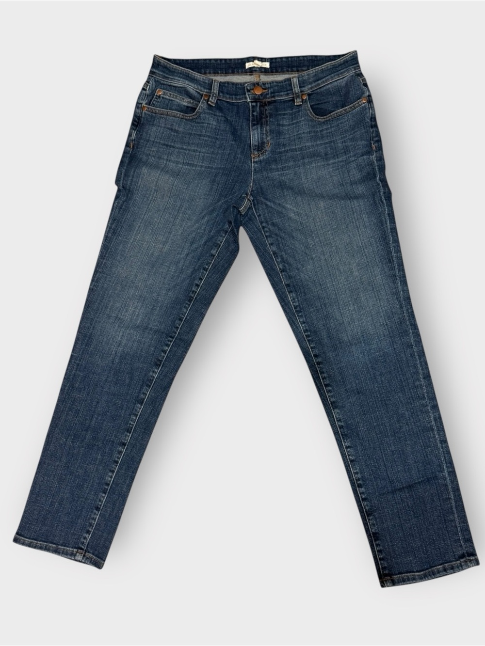 Eileen Fisher Straight Leg Classic Organic Cotton Stretch Jeans Women’s Size 6